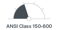 ANSI Class Illustration Showing 150 to 600 classes available